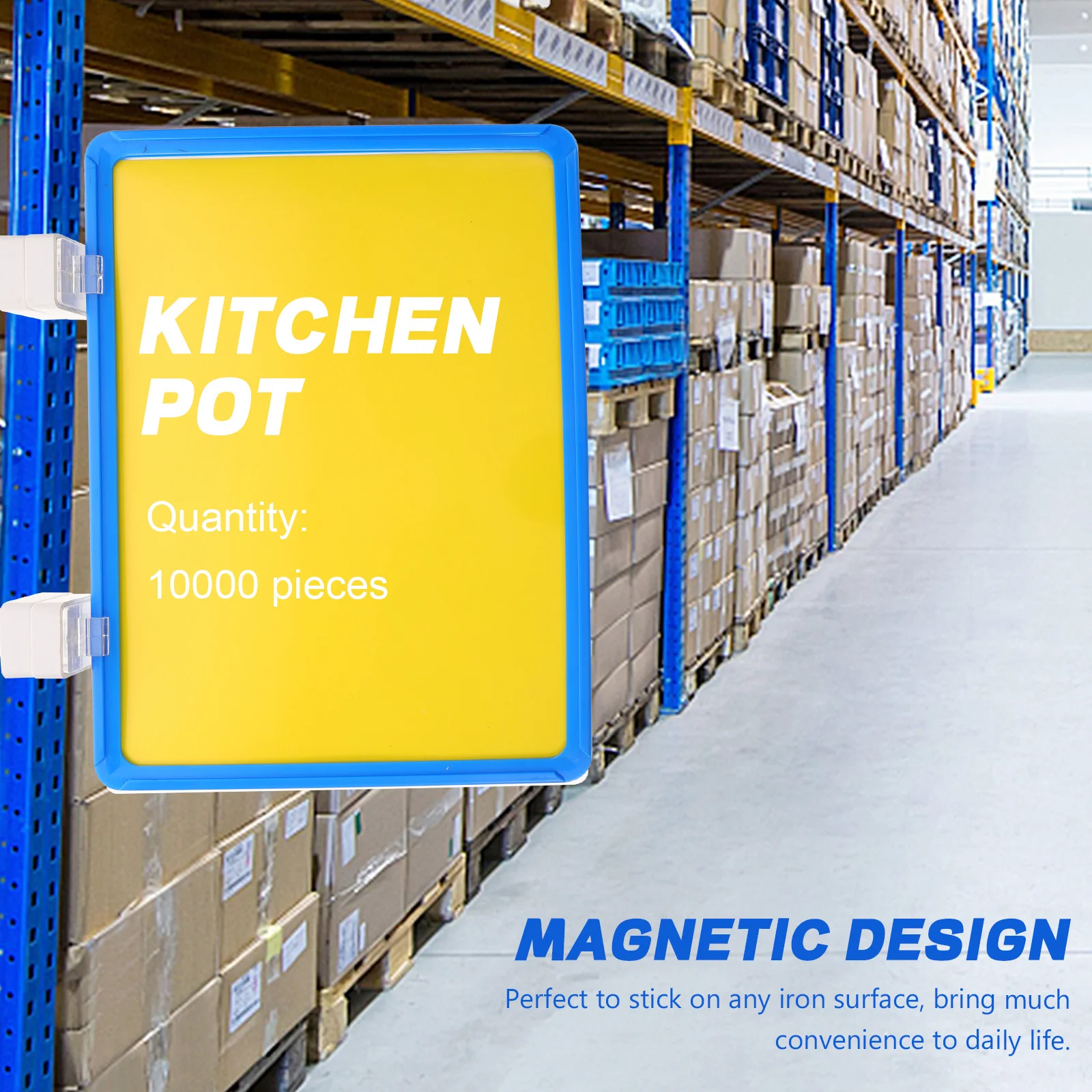 

2Pcs Multi-Function Magnetic Price Tag Smooth Surface Long-Lasting Use Professional Merchandise Sign Holders Name Tags