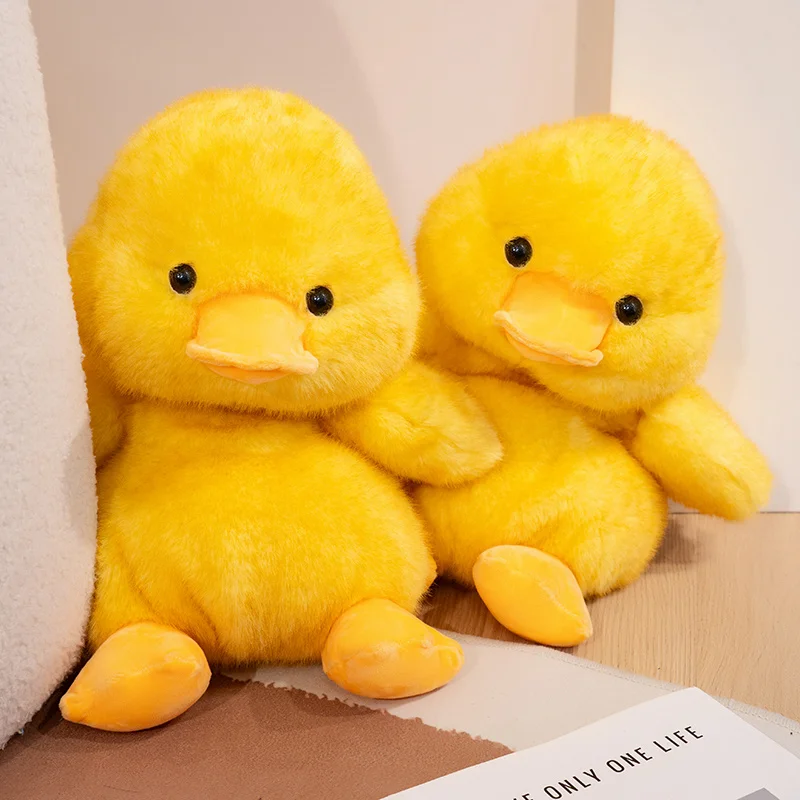 

Duck Plushie Cute Yellow Duck Plush Toy Fluffy Comfortable Feel Stuffed Animals Duck Pillow Kids Toy Birthday Gift Room Decor