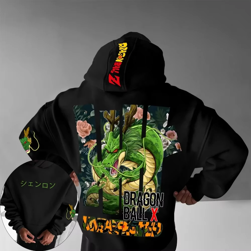 

Bandai 2026 New Super Dragon Ball Z Summon Dragon Print Fashion Men's Sweater Warm Parent-Child Large Size Loose Top Long Sleeve
