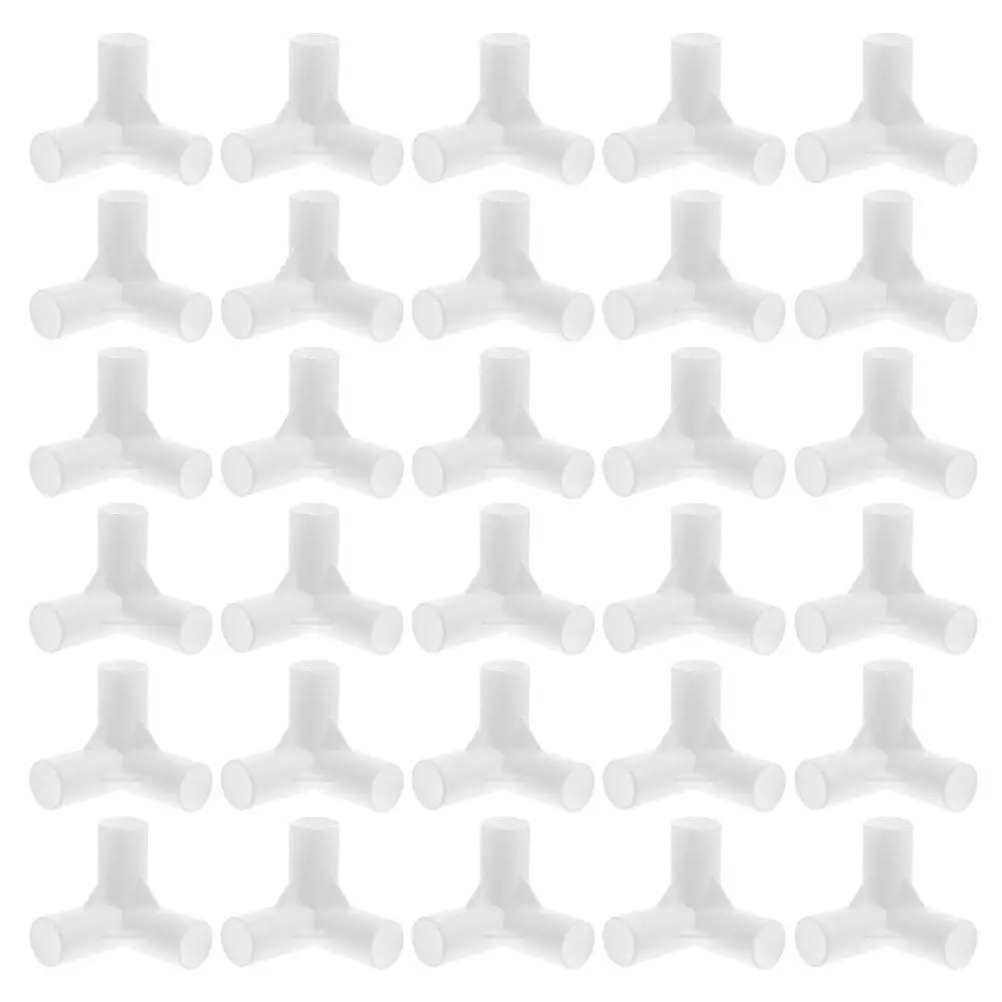 40Pcs Portable Plastic Tent Connectors 8.5mm Weather Resistant Triangular Joint for Camping Canopy Gazebos Garden Frames Tent