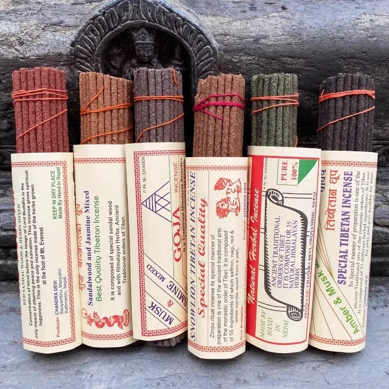 Nepal Pure Natural Hand-made Tibetan Incense Stick Home Indoor Purifying and Soothing/ Zen Meditation Ancient Method Joss Stick