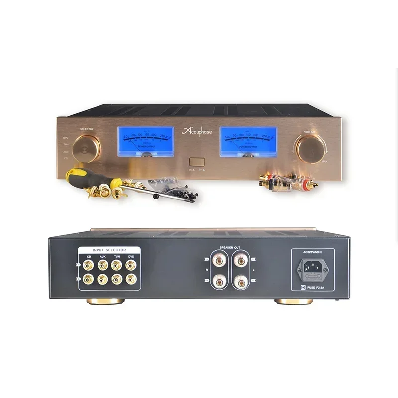 

430*340*95mm Accuphase Power Amplifier Enclosure Case McIntosh Vu Meter Preamplifier Chassis Shell HIFI Diy Audio Amplifier Box