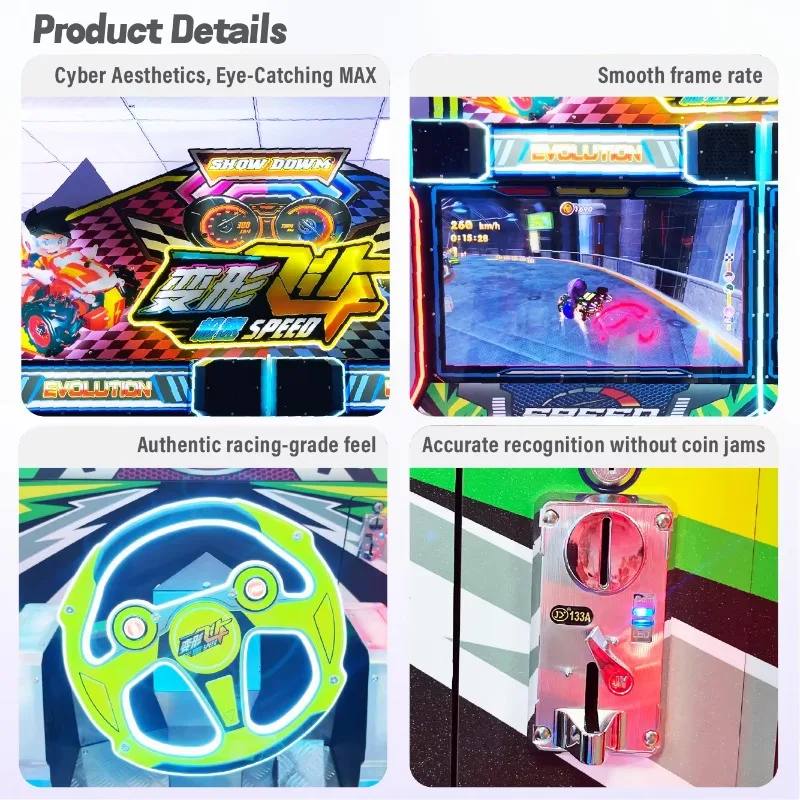 Car Simulator Arcade Game Machine Kids Console Video Racing Original Board Real Coin Operated Custom 2 Players Driver