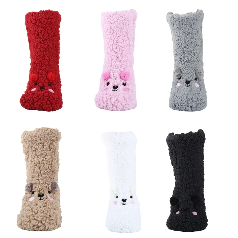 

Winter Fuzzy Socks for Women Casual Home Sleep Socks Cartoon Slipper Socks