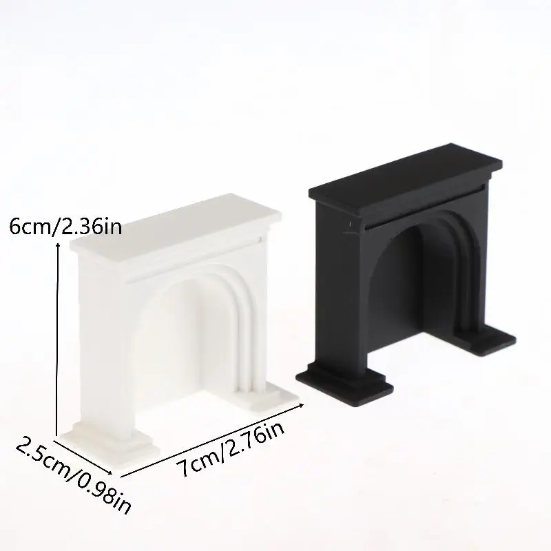 1PC 1/12 Dollhouse Mini Fireplace Model Dollhouse Christmas Scene Furniture Decoration Accessories Children Pretend Play Toys