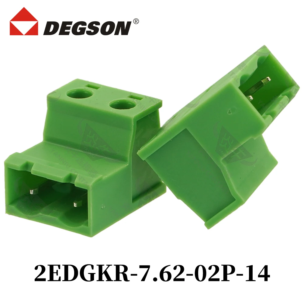 10Pcs DEGSON 2EDGKR-7.62-04P-14-00ZH  Pluggable PCB Terminal Block Connector KF2EDGKR-7.62 2P~12P GIC 2.5 ST Phoenix 20A 400V