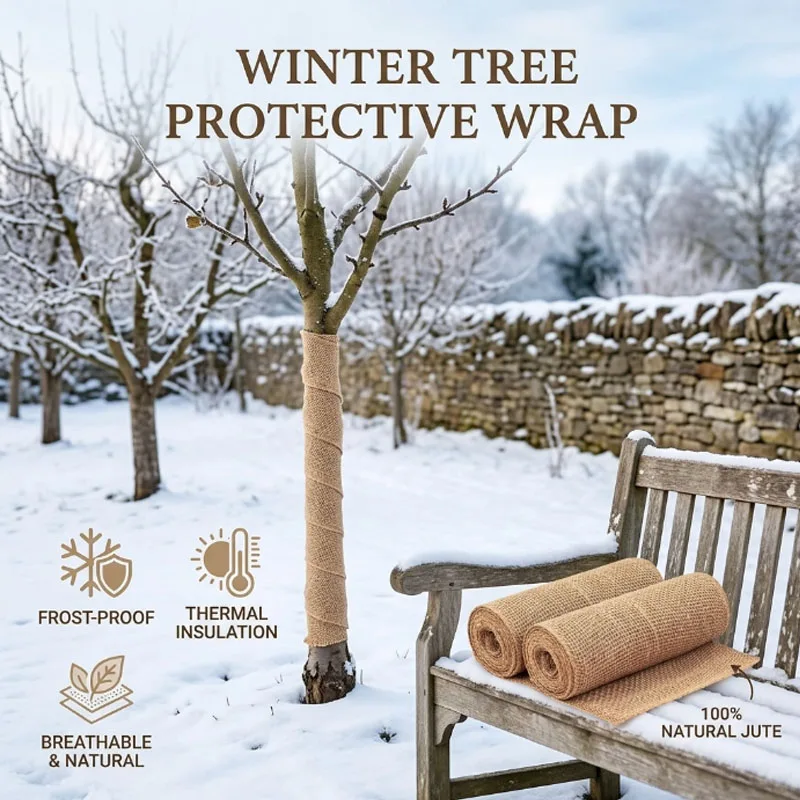 Winter Tree Root Protection Jute Burlap Wrap Tape Antifreeze Thermal Insulation Frost Guard MustHave Garden Tool for Plant.