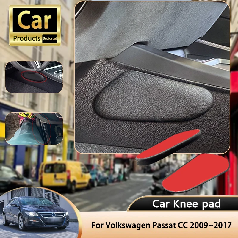 

For Volkswagen Passat CC 2009~2017 4-door sedan Car Leg Knee Pad PU Lether Center Control Rest Cushions Thigh Support Cushion