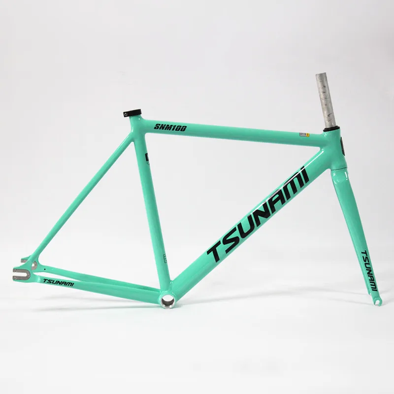 TSUNAMI SNM100 Fixed Gear Frame, 700C Quadro de alumínio, velocidade única bicicleta peças, pista Fixie bicicleta, 49cm 52cm 55cm 58cm, 700C