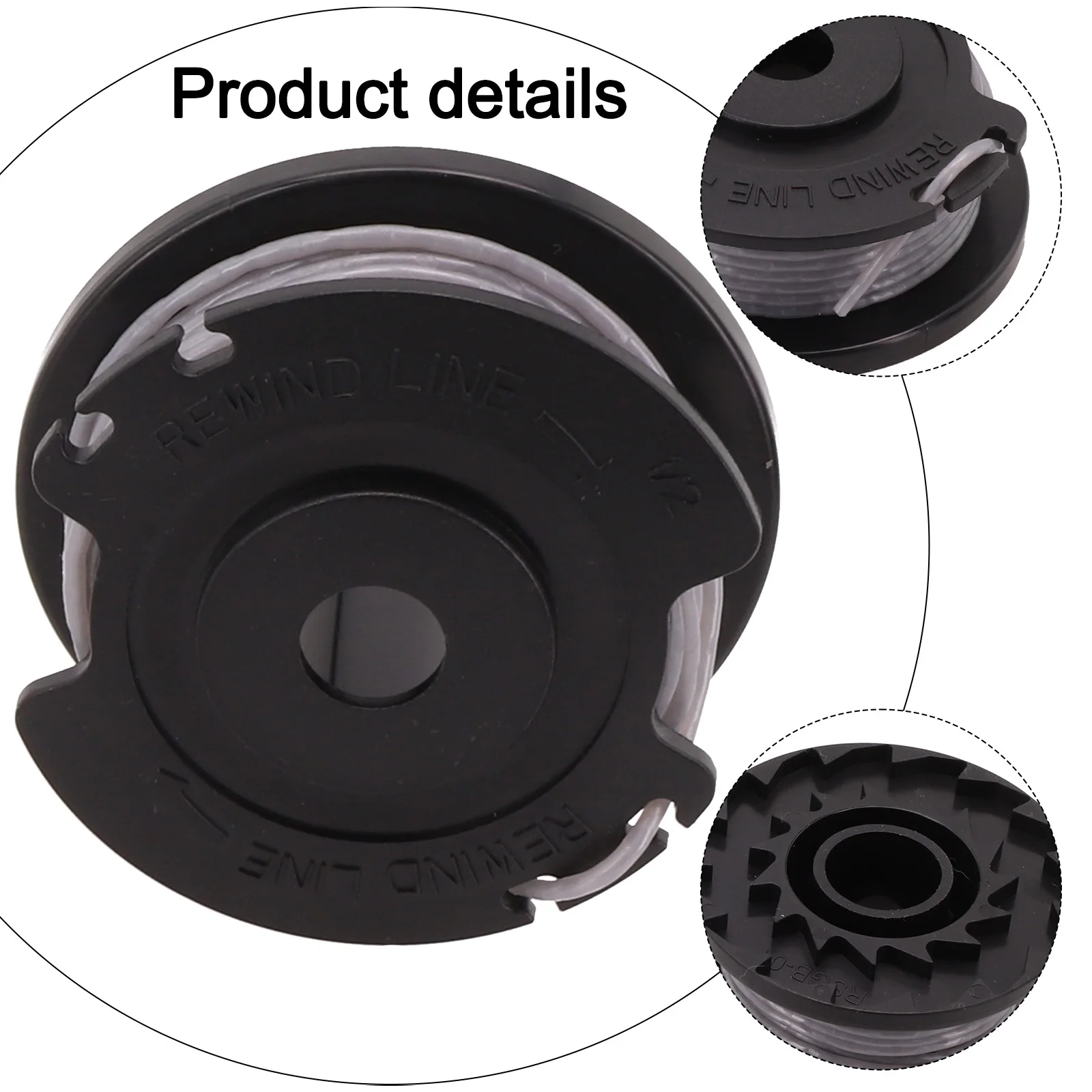Convenient Trimming Accessory For For Grizzly Tools For Cordless Grass Trimmer ART 2420 Lion Set Replacement Spool