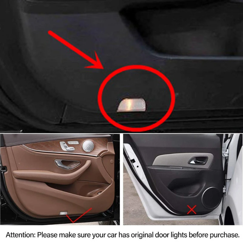 2Pcs LED Light Car Door Projector Emblem Ghost Shadow Lamp Accessories For Honda CR-Z 2010 2011 2012 2013 2014 2015 2016-2021