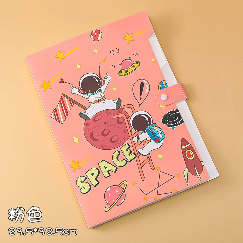 Cute A4 File Folder Bag Waterproof Document Paper Organizer Case School Stationery Student Office Accessories