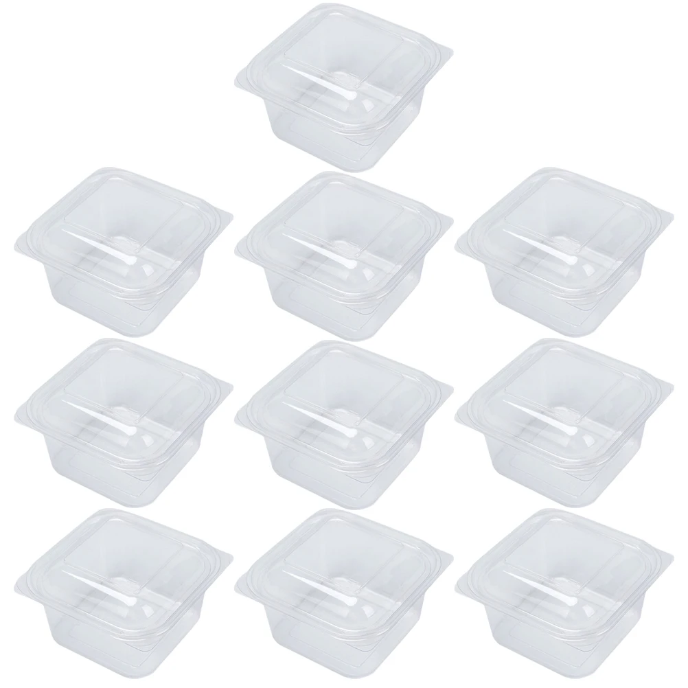 

10pcs Clear Cake Transparent Bakery Containers Mini Dessert Storage Boxes For Birthday Party Hotel Cafe Use Cupcake Muffin