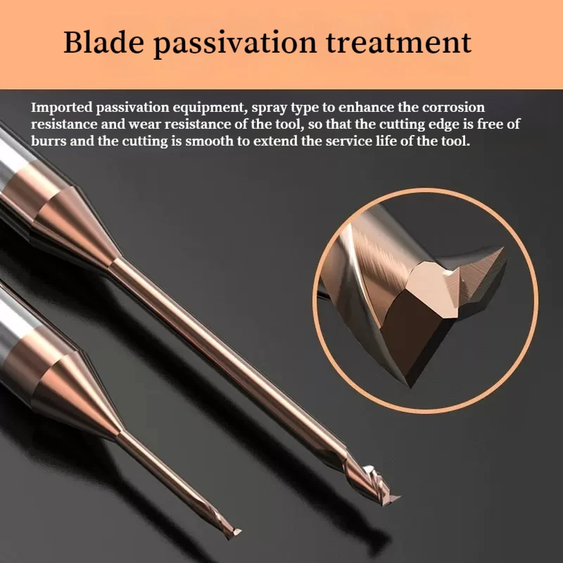 

CNC Deep Groove Tungsten Steel Alloy Micro End Mill HRC55 HRC65 2 Flute Carbide Milling Cutter 0 3-1 0mm