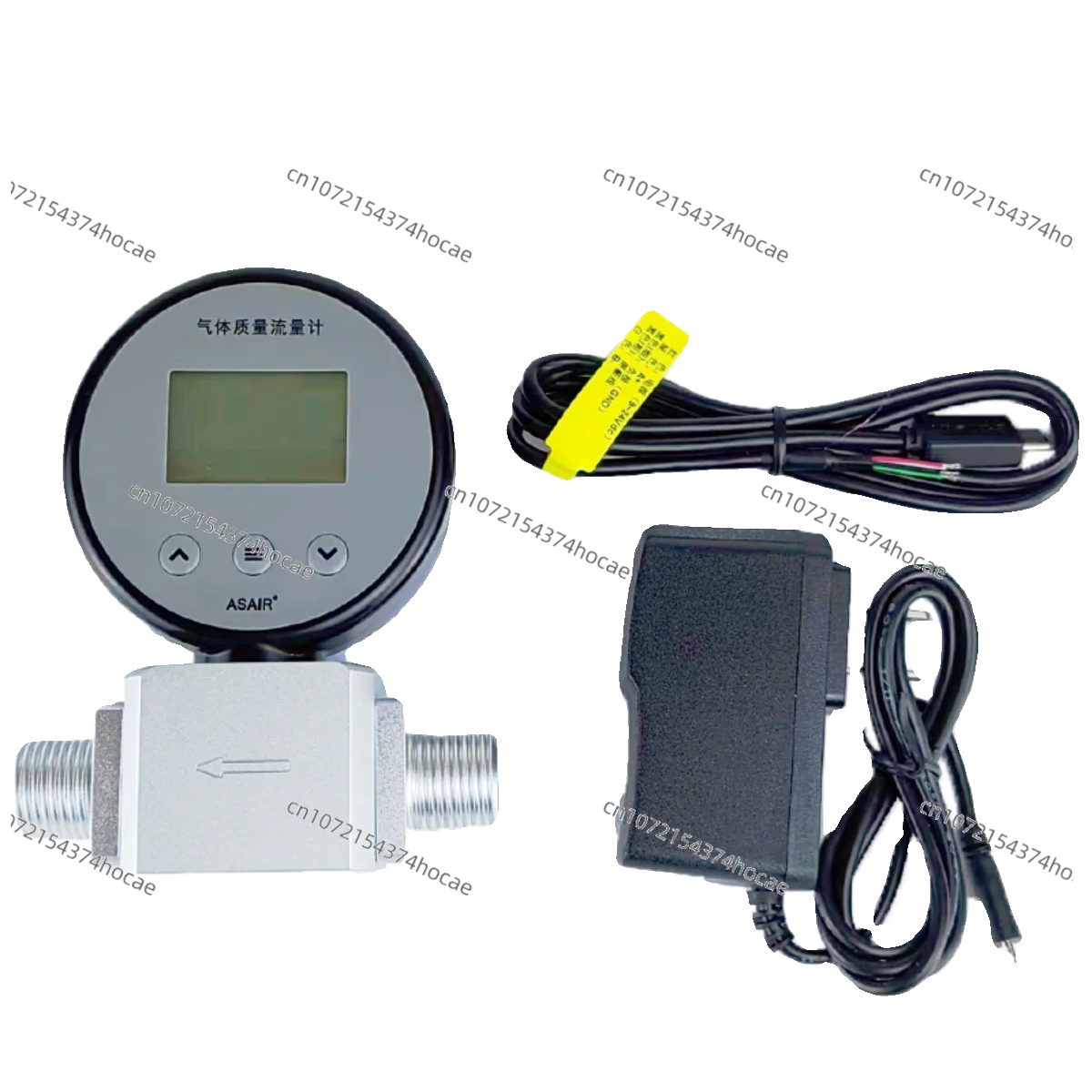 Portable digital display high-precision thermal gas mass flow meter AMS2106 measures air nitrogen and oxygen