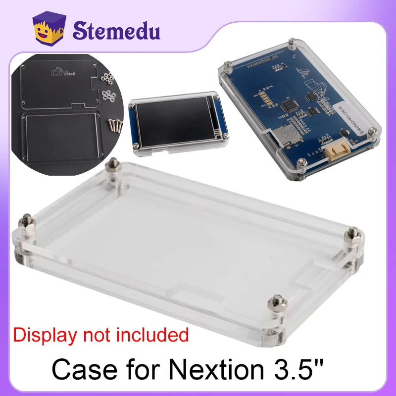 New 3.5" Case for Nextion 3.5 inch Touch TFT LCD Module Display (Basic Version)  Acrylic Transparent Clear Protective Shell Case