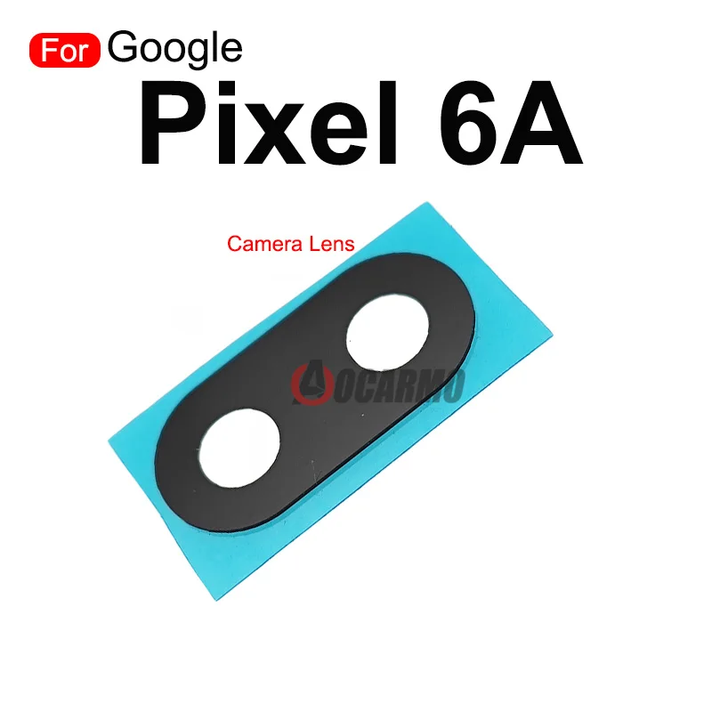 For Google Pixel 6A Rear Back Camera Lens Glass + Lens Plastic Panel Cover Repair Replacement Parts