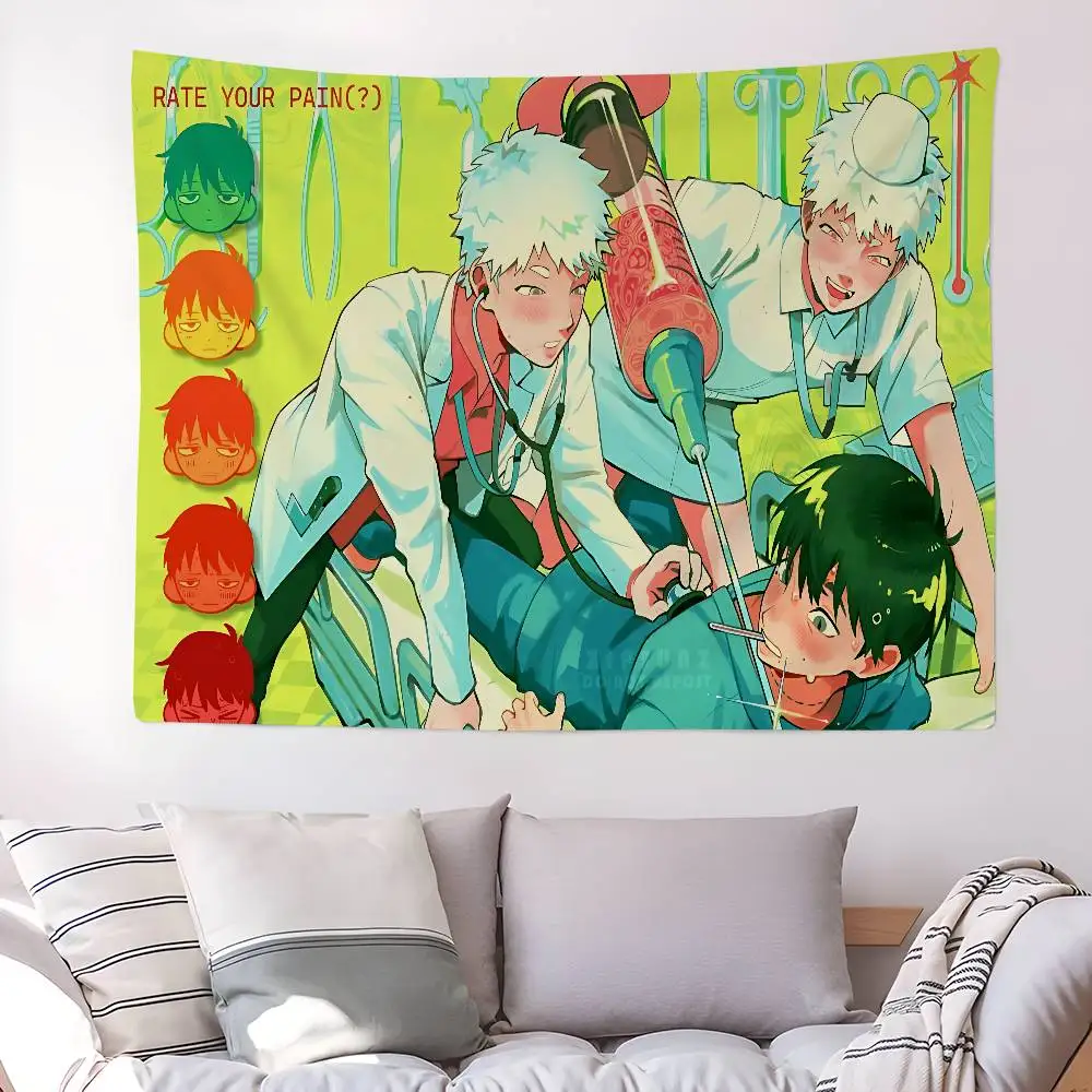 The Summer Hikaru Died Anime Colorful Tapestry Wall Hanging Hippie Flower Wall Carpets Dorm Decor Wall Art Decor