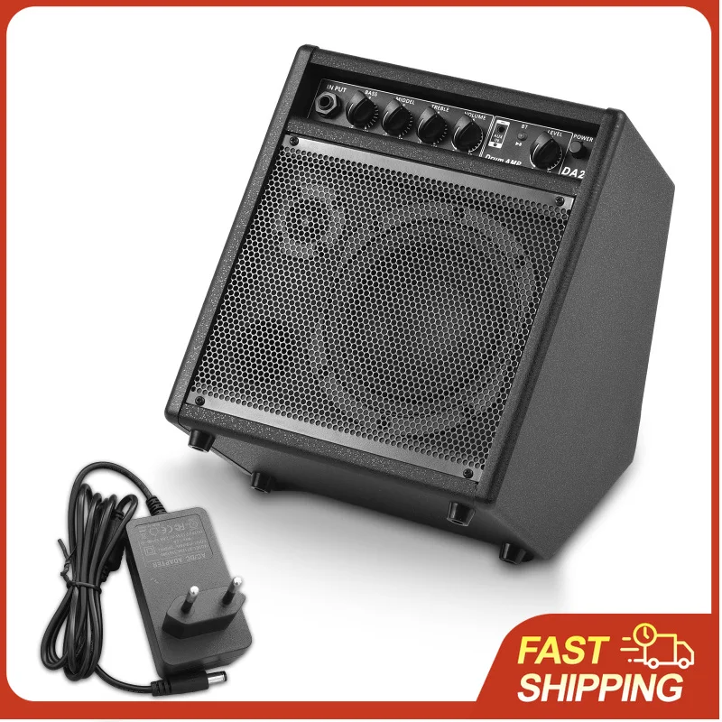 

Electronic Drum Speaker 25W Portable BT Practice Drum Amplifier Speaker for Electric Drums Keyboard Wooden Guitars Home Practice