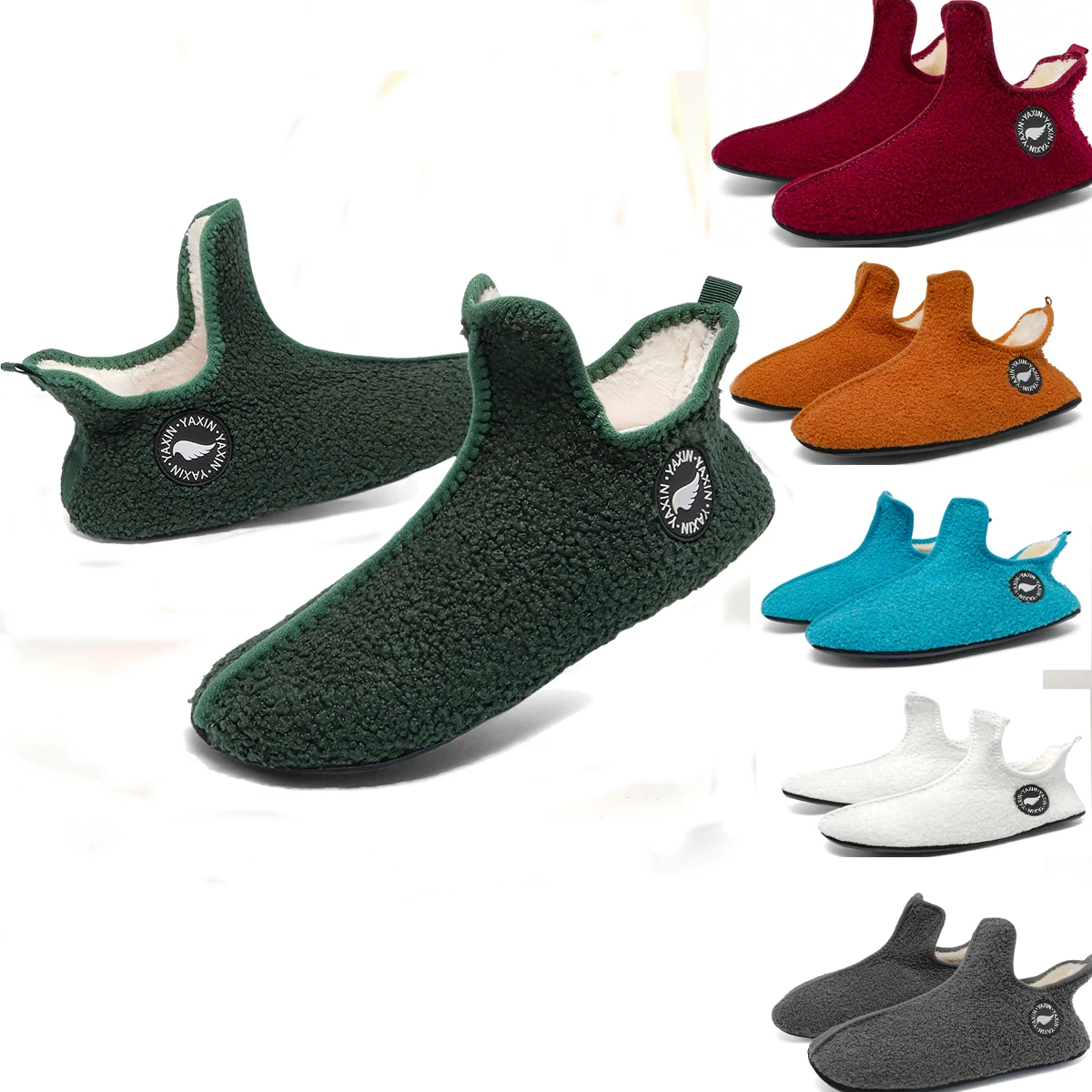 

2025 New Winter Soft Mens Indoor Antiskid Fluffy Slides Bedroom Warm Plush Slippers Male Home Casual Cotton Shoes