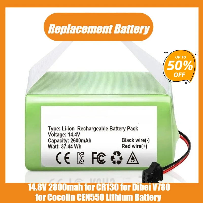 

For Ecovacs KingKong 14.8V 2800mah CR130 for Dibei V780 for Cocolin CEN550 Lithium Battery