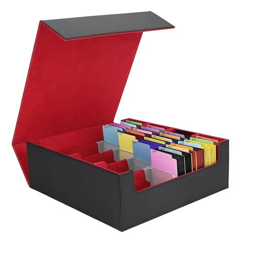 Imagen 2 del producto Caja de baraja de cartas, práctico organizador de tarjetas, multiusos, coleccionable, puede contener almacenamiento de 3000 tarjetas