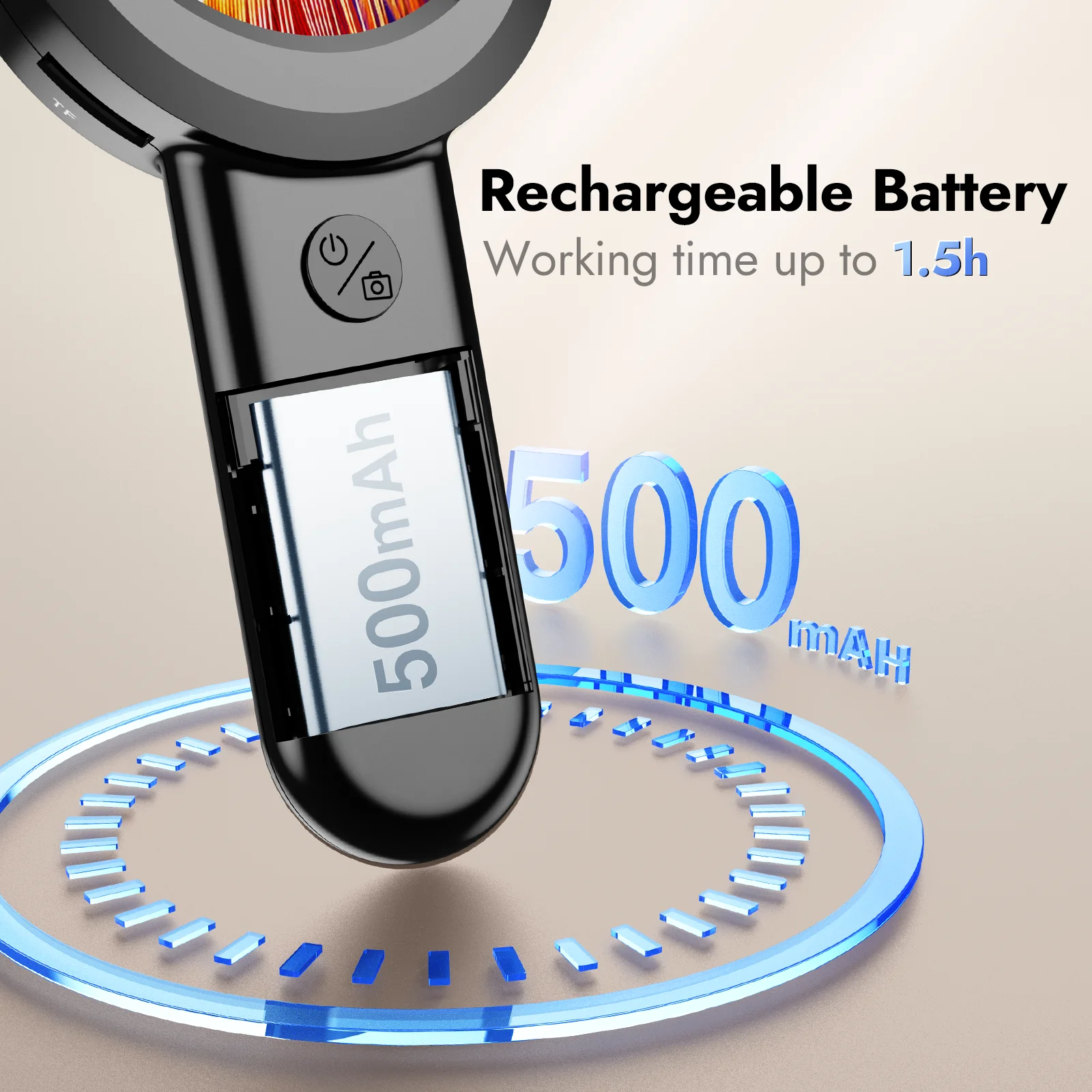 مجهر Hayve 2 بوصة عدسة مكبرة تكبير 100 مرة مع عدسة مكبرة للعملات المعدنية الخفيفة مع وضع إضاءة بلونين متوافق مع نظام التشغيل Windows/Mac