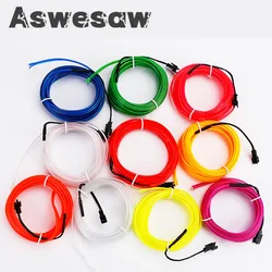 1M/2M/3M/4M/5M Multicolor Led Strip Lights Flexible Neon Light EL Wire Led Dance Party Atmosphere Decor Light String Waterproof