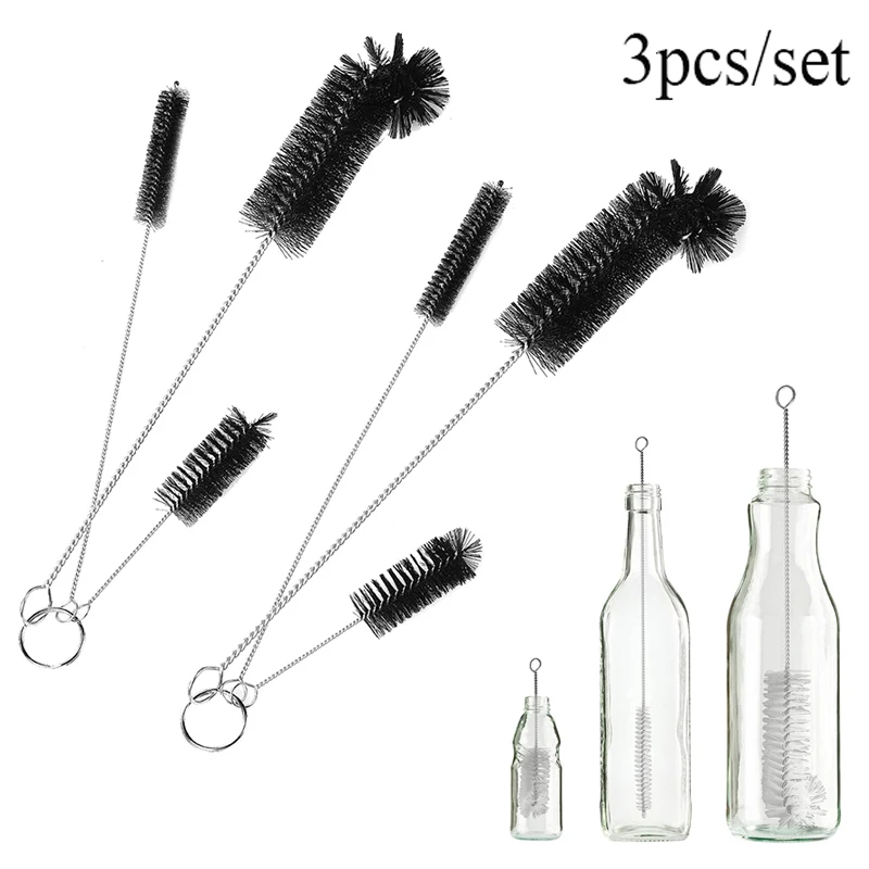 

3 Pcs Cleaning Brush Multifunctional Set for Bottle ,Cup and Straw New