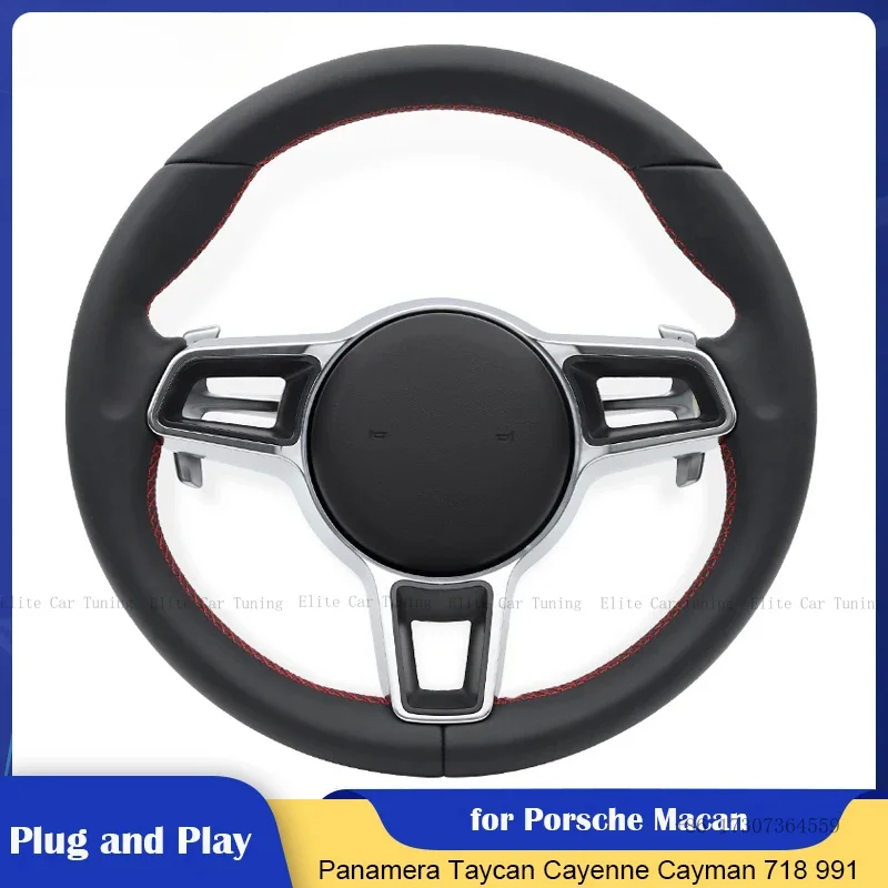 

Without Button Style Steering Wheel for Porsche Macan Boxter Karman Panamera Taycan Cayenne Cayman 718 991 992 911 OEM Any Color