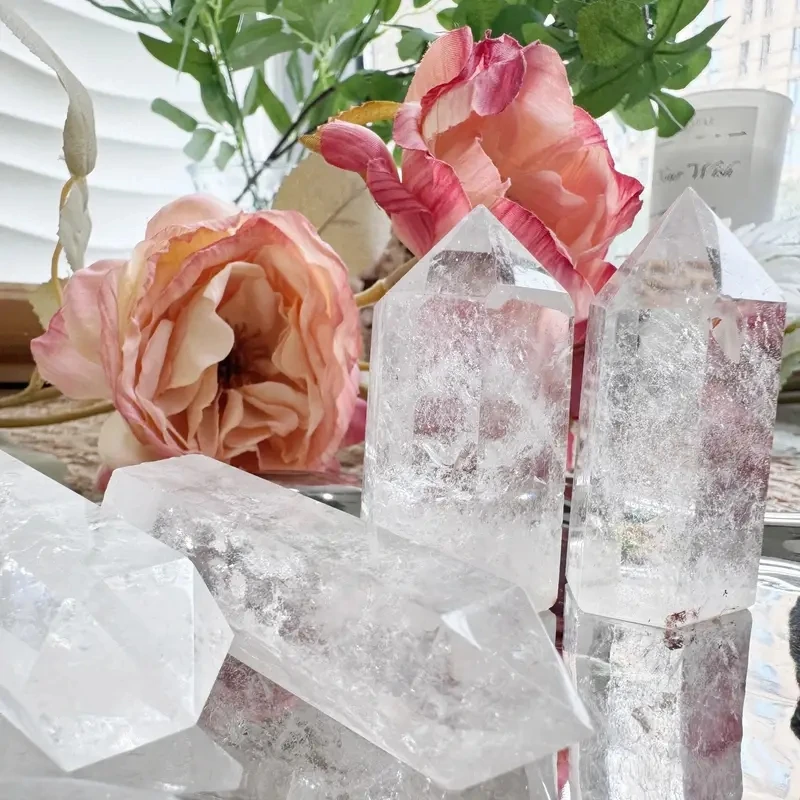 Clear Quartz Crystal Point, High Quality Natural White Crystal Tower, Obelisk Home Decor Ornament, Ideal for Crystal Collection, view 2
