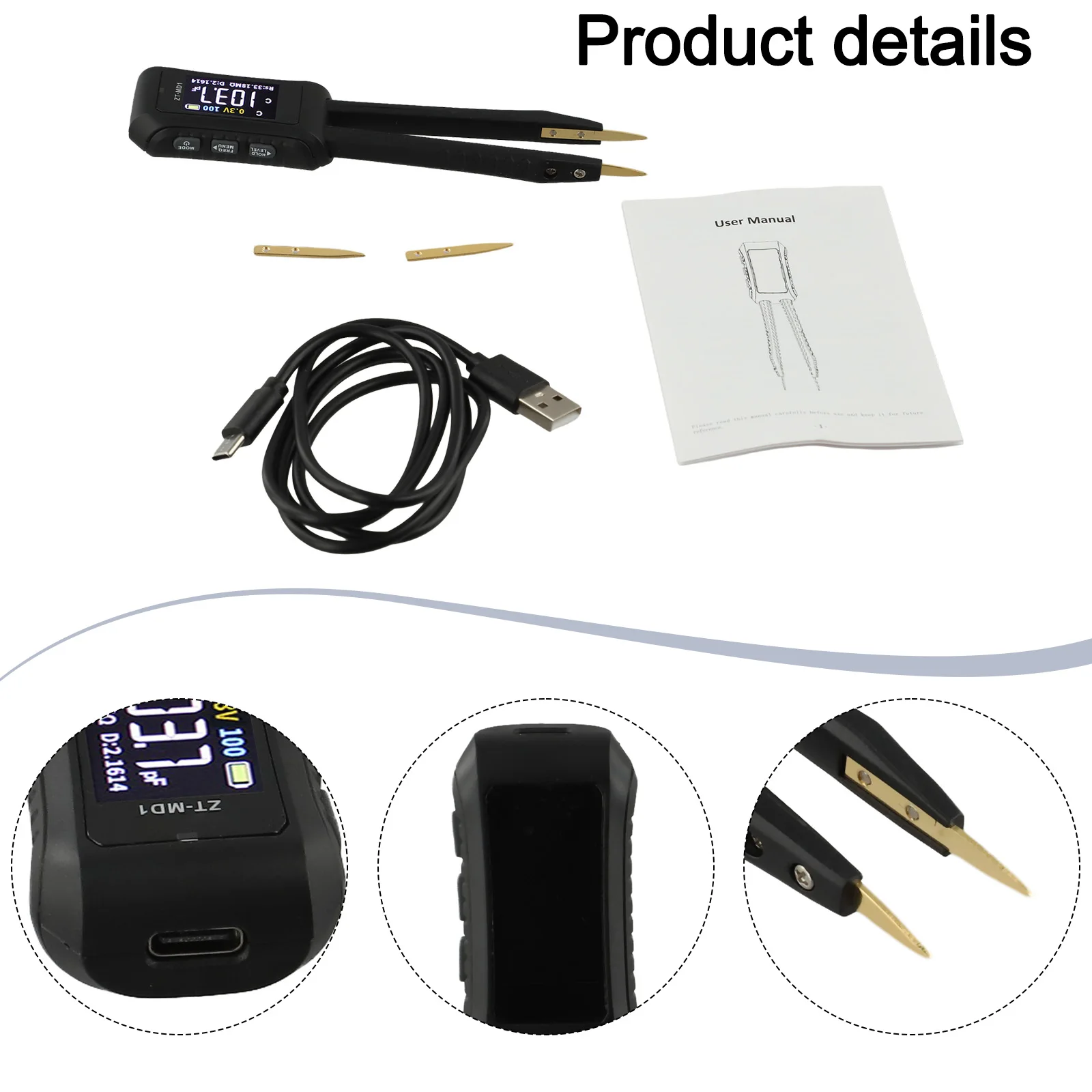 Intelligent LCR for bridge Tester with for oled Screen for Quick and Accurate Measurement of Capacitors Resistors and Diodes