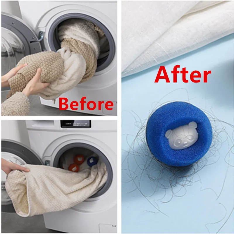 Cat Hair Remover Reusable Ball Wool Sticker Cats Hair Removal Pet Fur Lint Catcher Cleaning Tools Laundry Washing Machine Filter