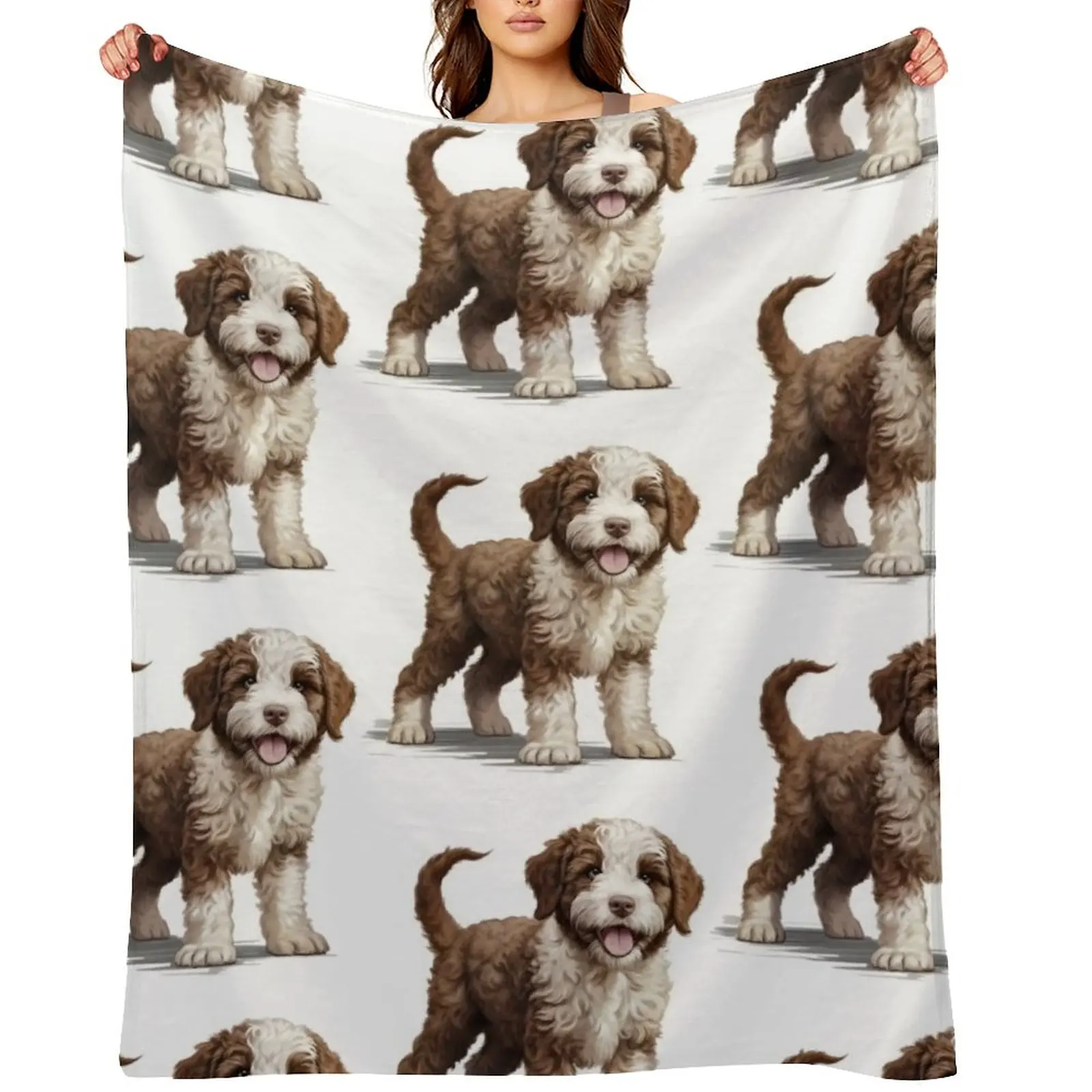 

Lagotto Romagnolo dog Throw Blanket Heavy blankets ands cosplay anime Blankets