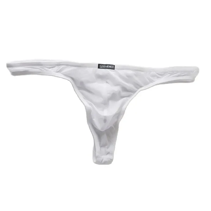 Men Thong G String Sexy Ice Silk Underwear Ultra-Thin Panties Briefs Hombre Erotic Lingerie Panties Underpants