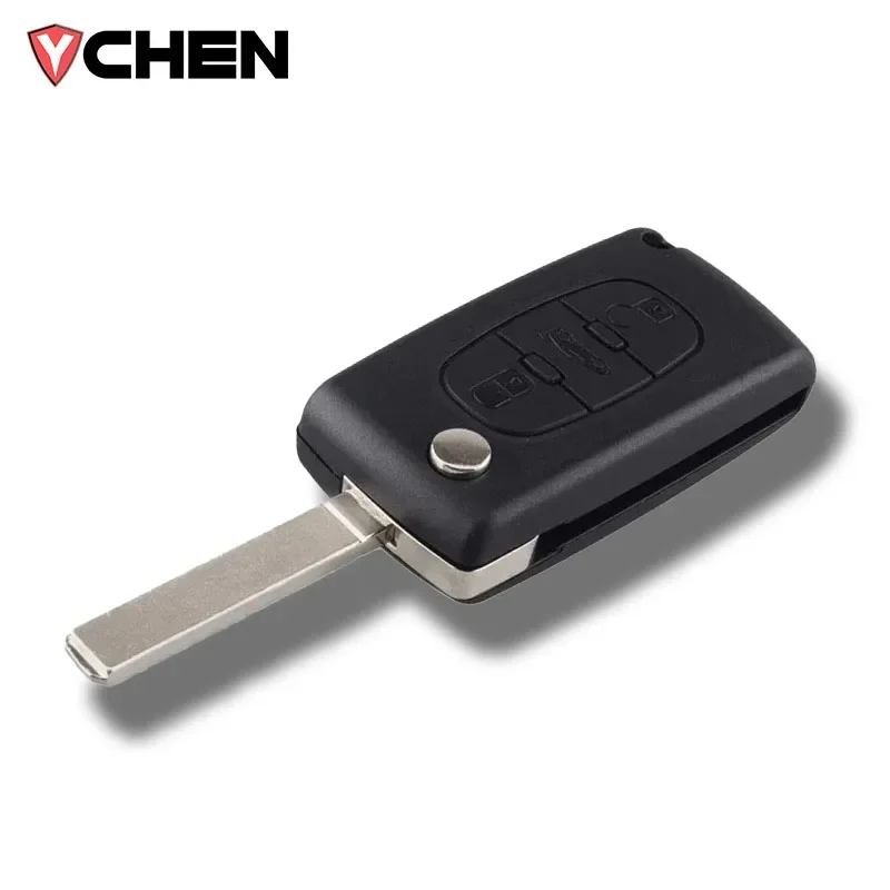 For Peugeot 207 307 308 407 607 807 Remote Key Case For Citroen C2 C3 C4 C5 C6 Flip Folding Car Key Shell 2/3/4 start Buttons