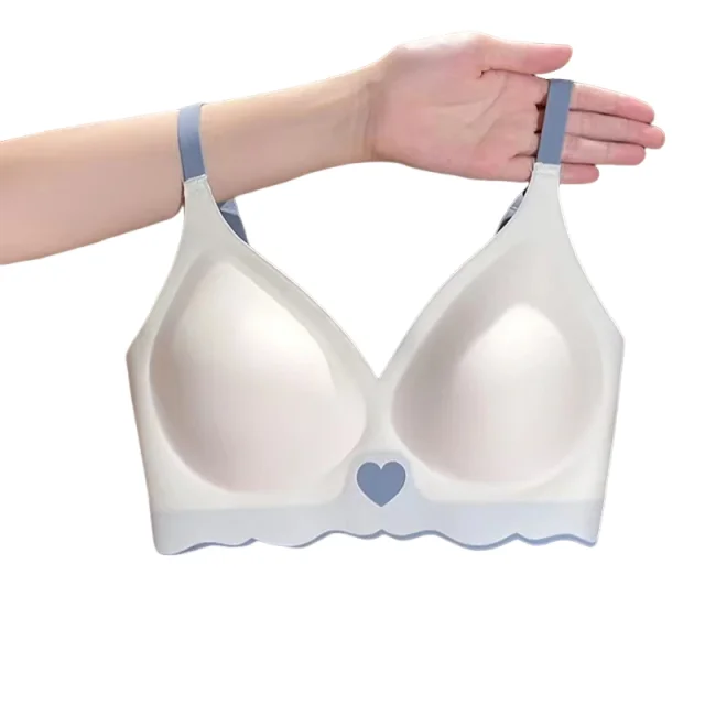 KUCLUTTop Non-marking Women's Bra Without Steel Ring Gathering Anti-sagging Comfortable And Small Women's Underwear Thin Section