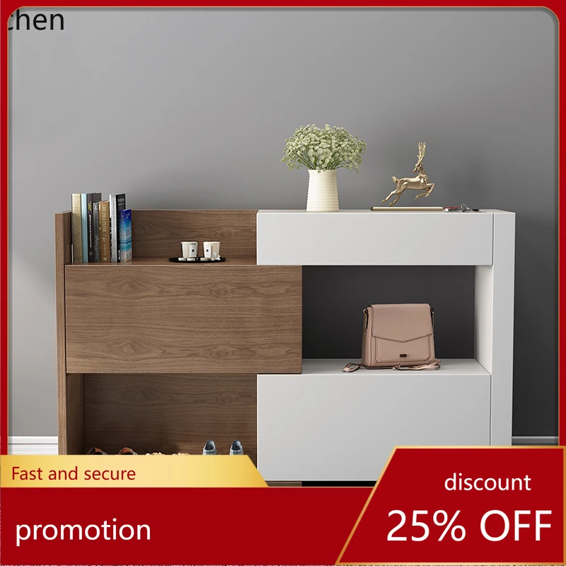 

HXL Современный входной шкаф для фойе Ультратонкий скандинавский многофункциональный дверной шкафчик выдвижной