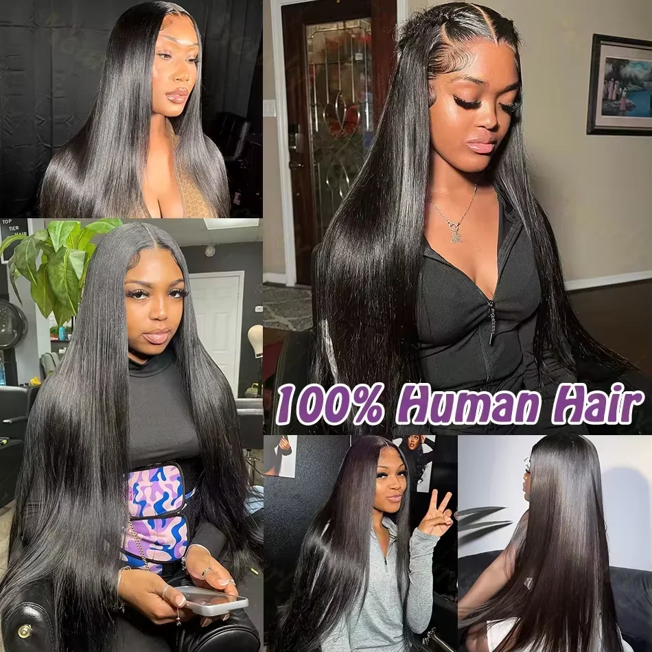 40 50 Inch Bone Straight Weave Human Hair Bundles Raw Hair Extensions Brazilian Natural Black 3 4 Bundle Deals Unprocessed image 4