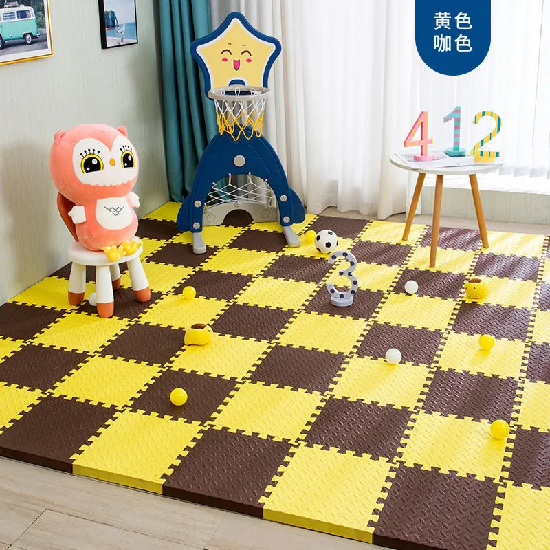 Tapis de jeu pour bébé, 16 pièces, 30x30cm, optique 1cm, puzzle, polymère, pied, sol, enfant