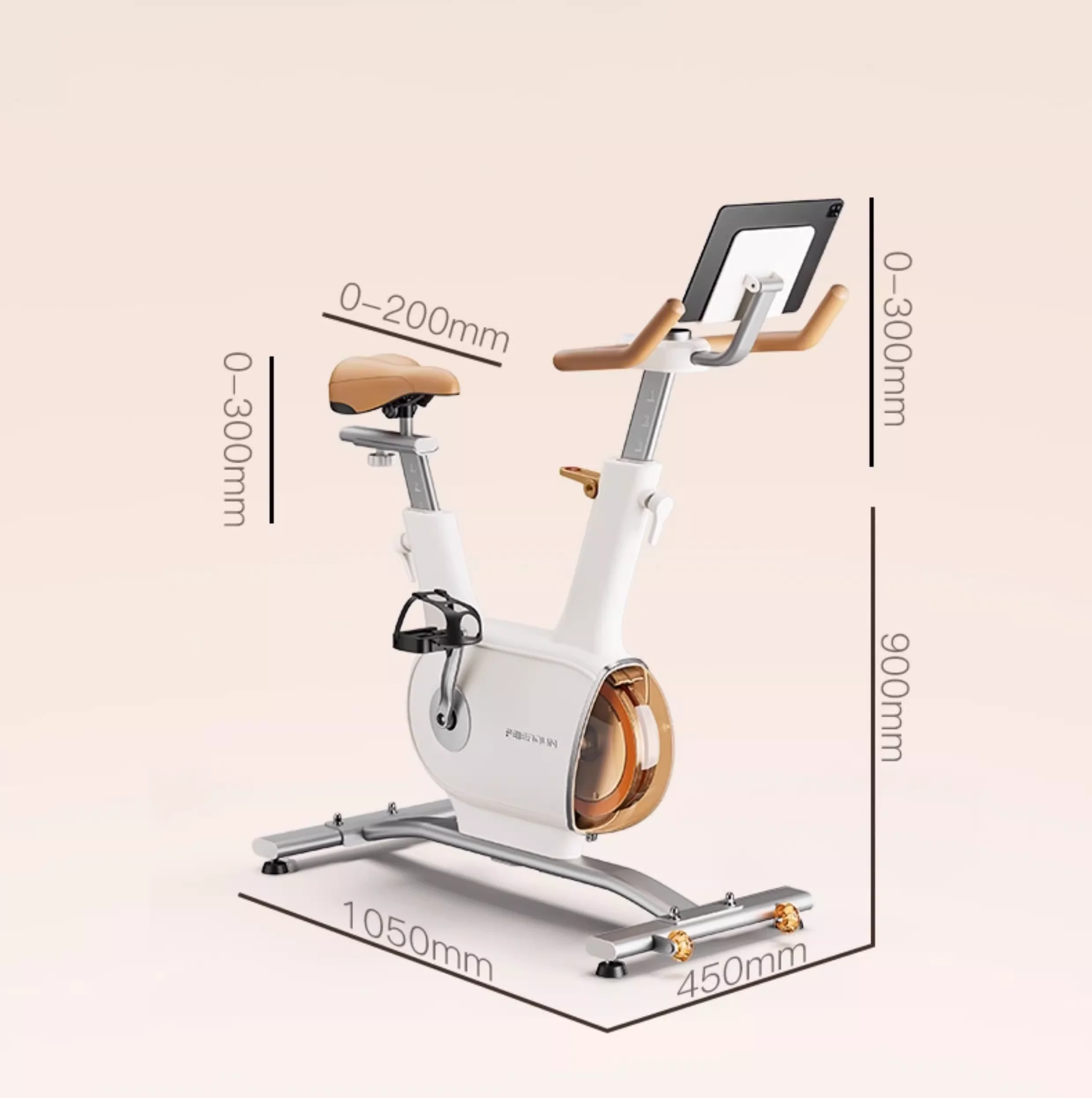 White Smart Trainer Cycling Exercise Bike Stationary Spin Bike with Magnetic Brake System