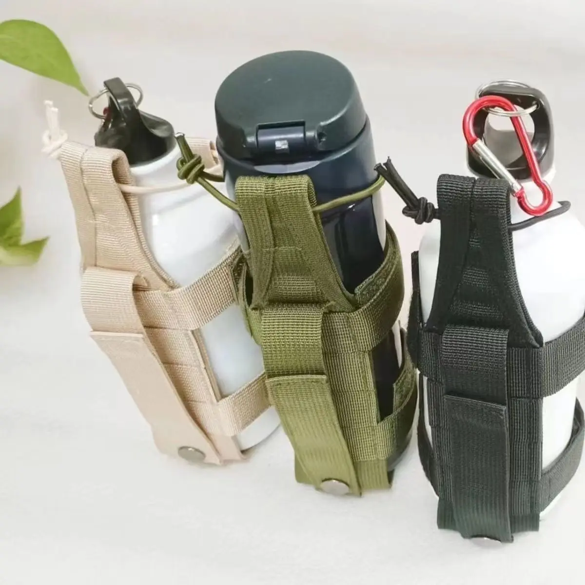 Outdoor Hunting Kettle Bag Cycling Water Bottle Pouch Tactical Molle Holder Storage Bag Foldable Water Bottle Bag for Backpack