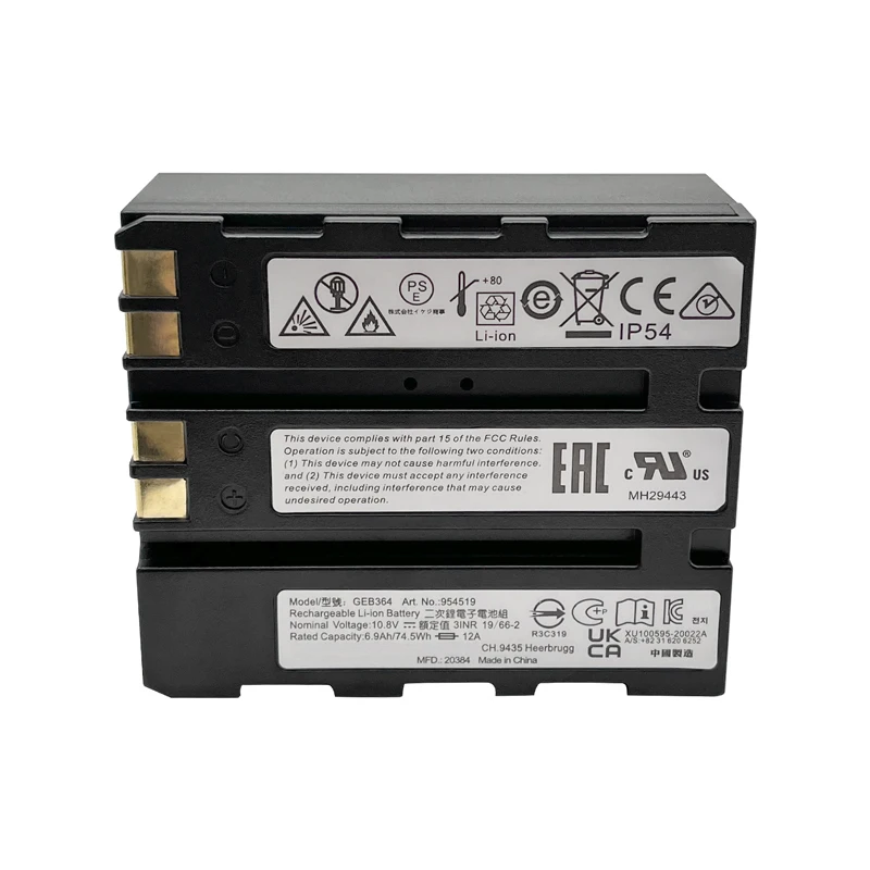 

Black compatible GEB364 For Leica TZ05 TZ08 TZ12 Series Total Station Replace GEB361 GEB363 Battery