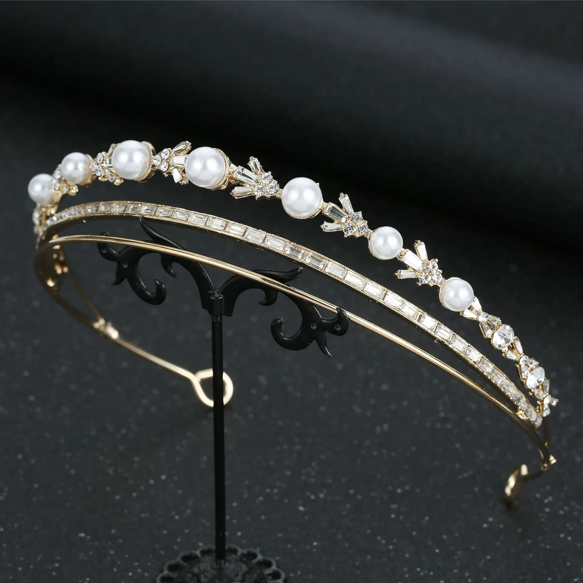 Handmade Headbands Wedding Hair Accessories for Women Engagement Jewelry Bridal Hairbands Pearl Crowns Simple Tiaras Party Gifts