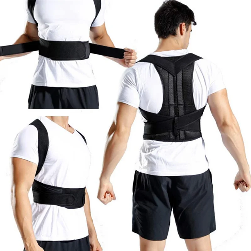 Lumbar Column Posture Corrector Reinforced Belt Vest Adjustable Back Support Strap Shoulder Spine Brace Neck Stretcher Trainer