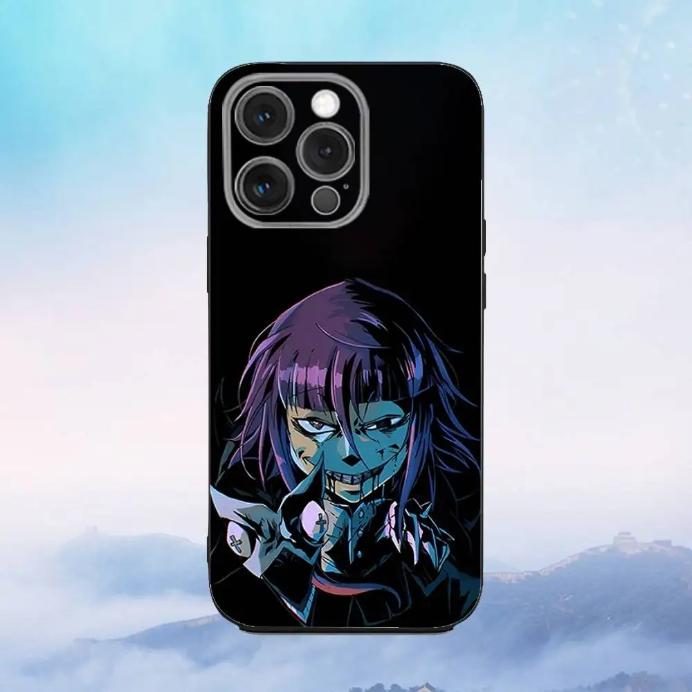 S-Soul Crona E-Eater Anime Capa de telefone para iPhone 17,16,15,14,13,12,Pro,Max,Plus,E,SE4,Air,Mini Capa macia preta