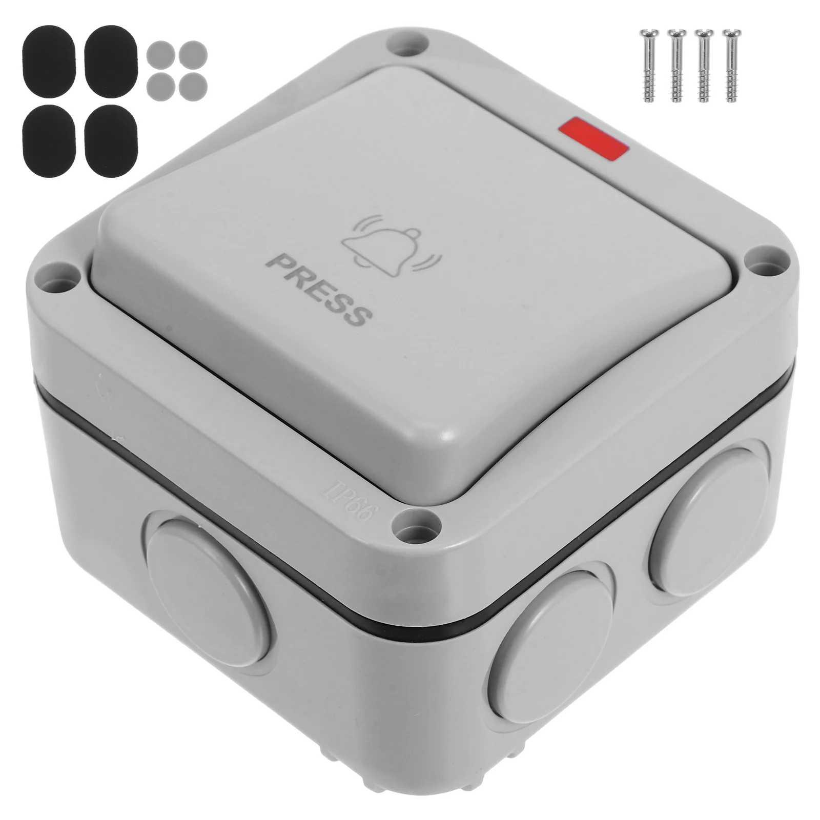 مفتاح خارجي مقاوم للمطر للحمامات والحدائق وأنظمة التحكم في الوصول لباب المرآب على الحائط وزر ضغط مؤقت