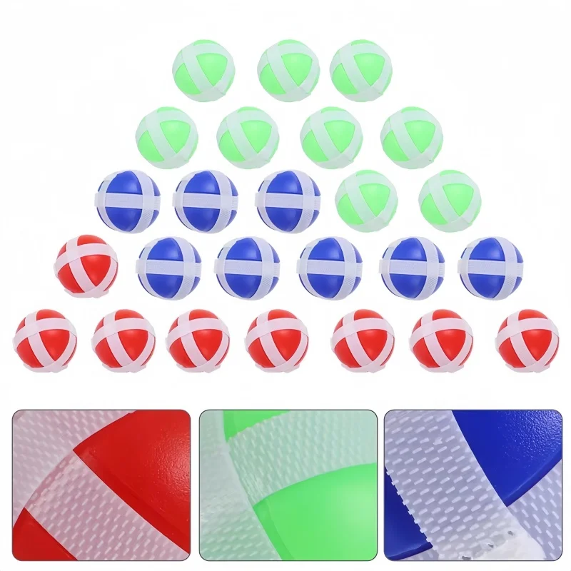 50pcs Children's Dart Velcro Sticky Ball Sticky Ball Dart Game Interactive Accessories Home School Children Outdoor Happy-Time