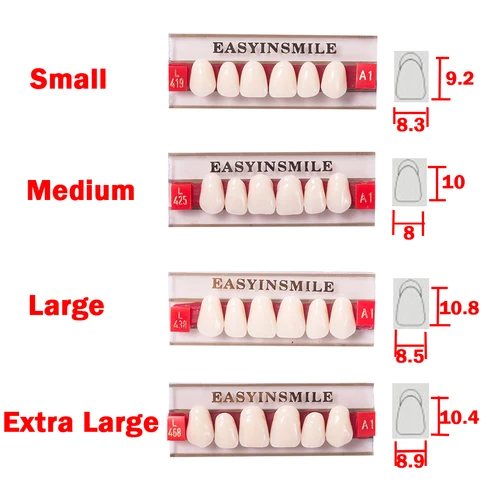 Imagen 2 del producto 16/12 juegos de dientes de resina Dental, dentadura completa A1 A2 A3, sombra de 2 capas, dentadura acrílica, modelo educativo superior/inferior anterior/posterior