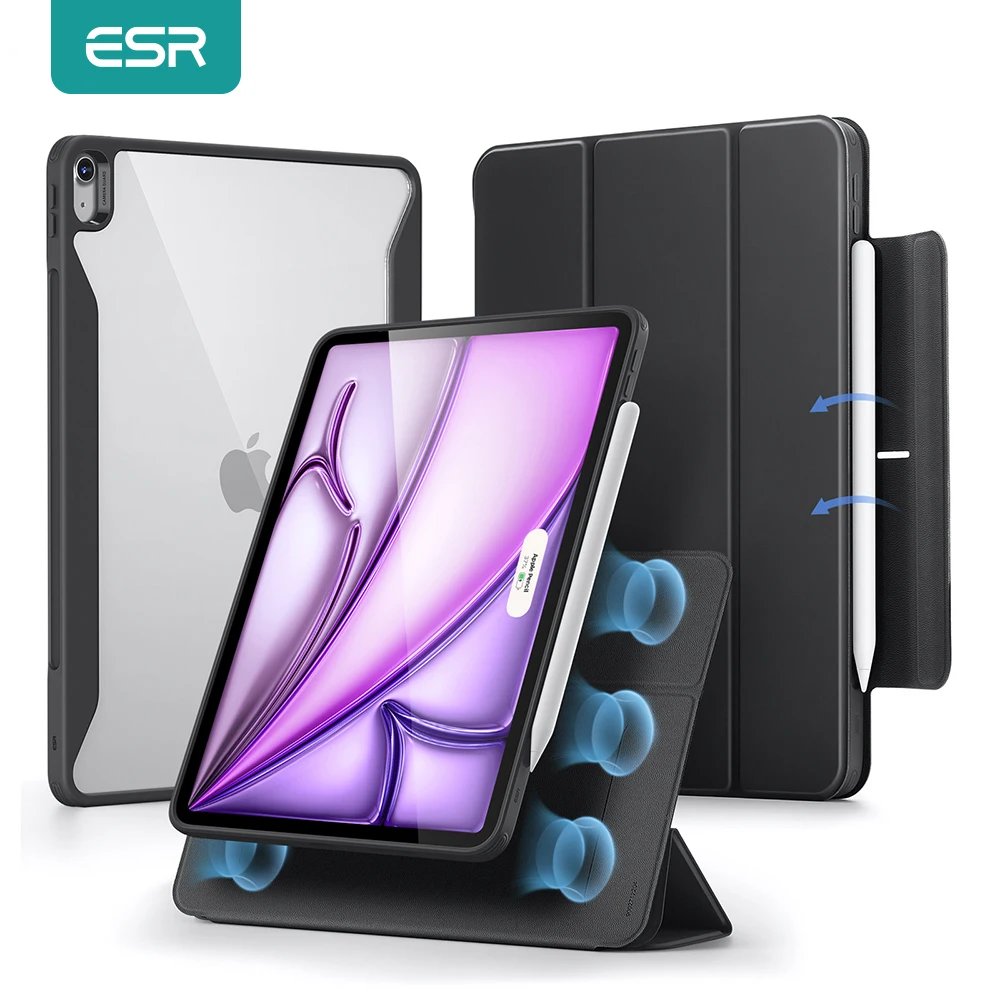 ESR for iPad Air 2024 Case for iPad Pro 11 With Detachable Smart Magnetic Case for iPad Pro 13  inch Rebound Hybrid  360° Case